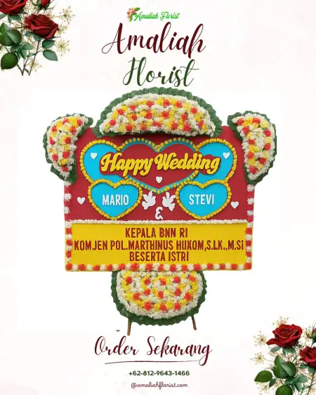 Papan Bunga Pernikahan Sanggalangit